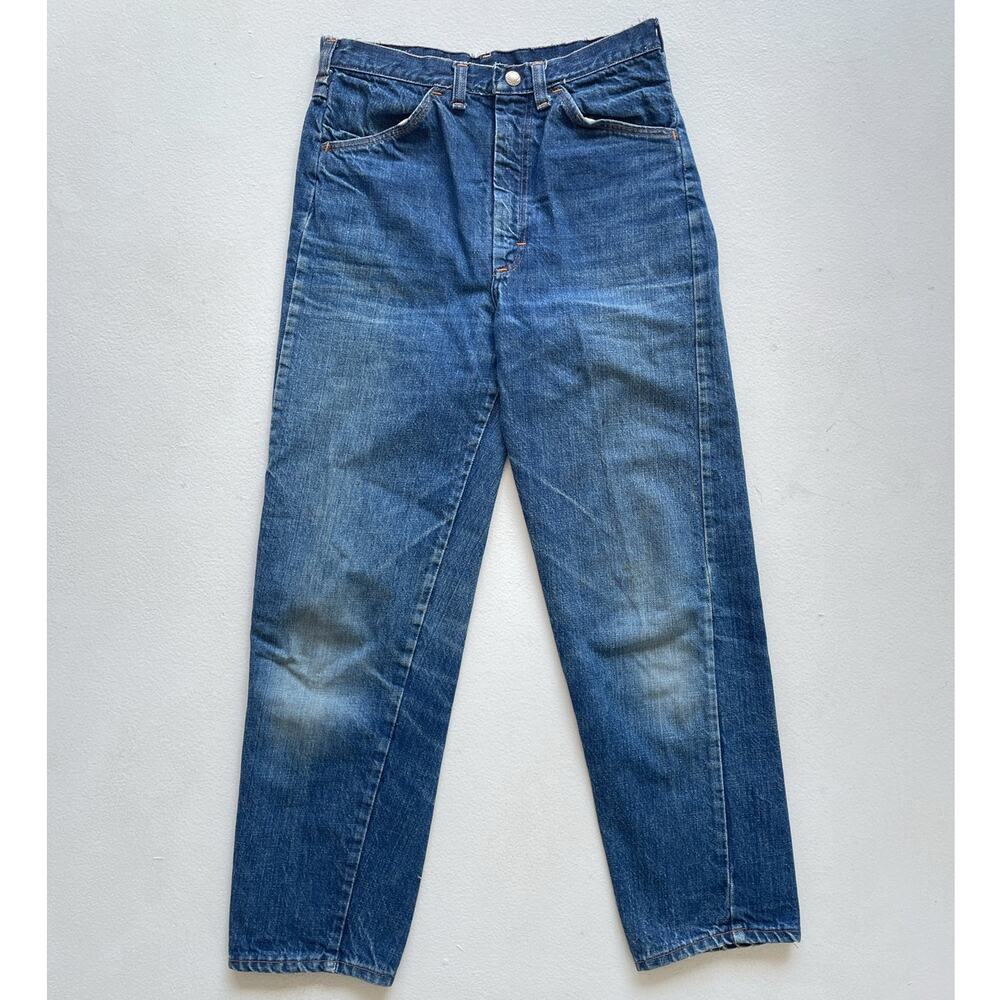 Vtg 60s Blue Denim High Rise Jeans / 26-27" w Small / Retro Talon Women's